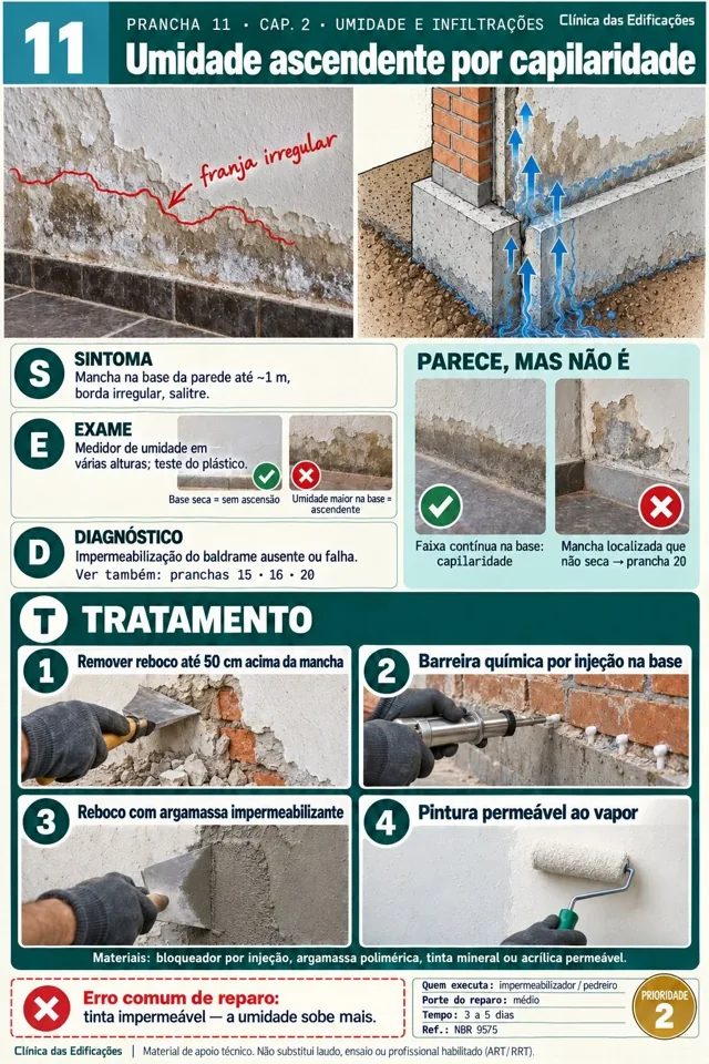 Ficha real de Umidade ascendente por capilaridade